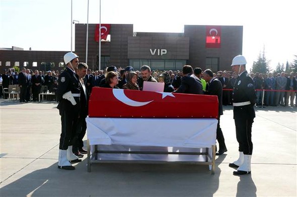 Gaziantep Havalimanında düzenlenen uğurlama töreni.